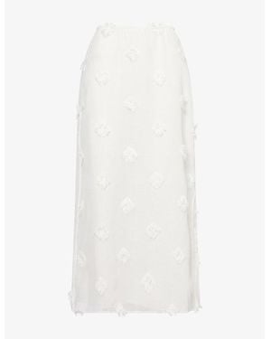 Samsøe & Samsøe Saagnete Textured-Detail Woven Maxi Skirt - White