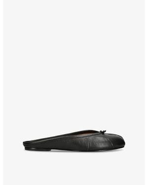 Maison Margiela Tabi Split-Toe Leather Ballet Flats - Black