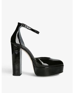 PAIGE Molly Patent Leather Platform Heels - Black