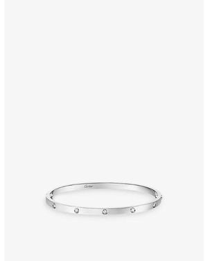 Cartier Love Small 18Ct- And 0.21Ct Diamond Bracelet - White