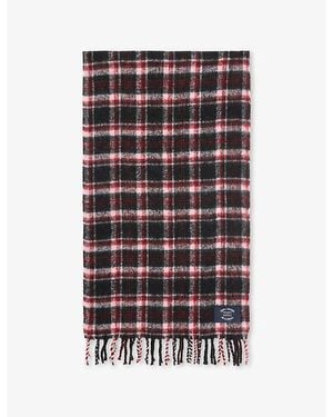 Zadig & Voltaire Joan Tartan Wool-Blend Scarf - Grey