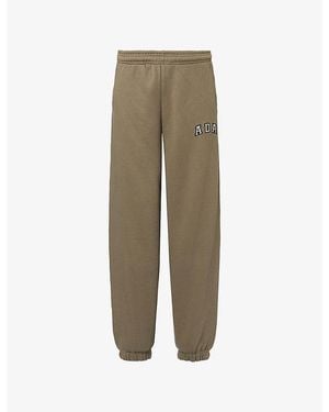 ADANOLA Ada Logo-Embroidered Cotton-Fleece Jogging Bottoms - Green