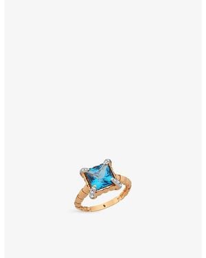 La Maison Du Couturier Selda Princess Topaz And Diamond Ring - White