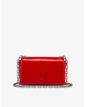 Christian Louboutin Loubi54 Soft Pouch Leather Crossbody Bag - Red
