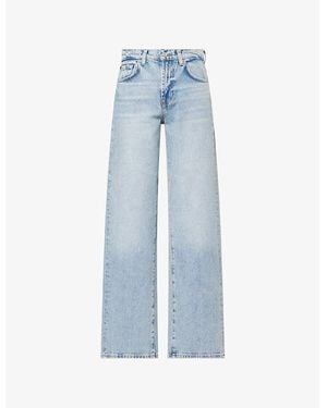 7 For All Mankind Tess Straight-Leg High-Rise Denim Trousers - Blue