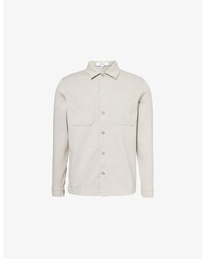 Arne Patch-Pocket Buttoned-Cuff Regular-Fit Cotton-Blend Overshirt - White