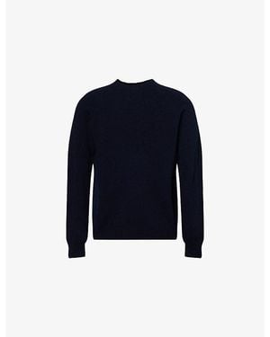 Sunspel Crew-Neck Long-Sleeve Wool Jumper - Blue