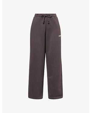 GYMSHARK Cozy Luxe Straight Leg Sweat-Jersey Jogging Bottoms - Brown