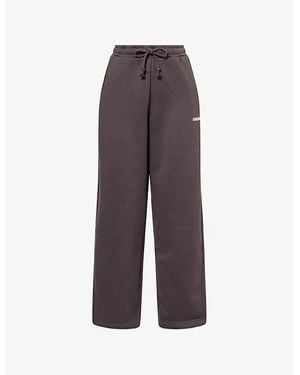 GYMSHARK Cozy Luxe Straight Leg Sweat-Jersey Jogging Bottoms - Brown