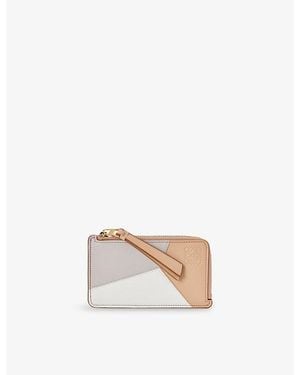 Loewe Puzzle Coin Leather Card Holder - Pink