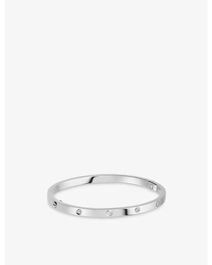 Cartier Love Small 18Ct- And 6 Diamonds Bracelet - White
