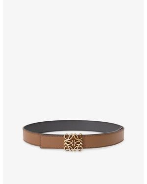 Loewe Anagram Bombé Reversible Leather Belt - Multicolour