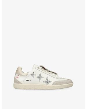 Duke & Dexter Plus Duke Doodle Leather Trainers - White