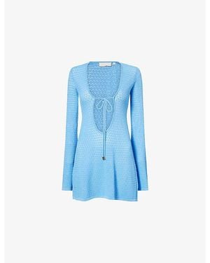Cheap Monday Montego Mini Tie Dress - Blue