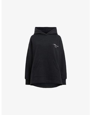 AllSaints Etienne Graphic-Print Relaxed-Fit Cotton-Jersey Hoody - Black
