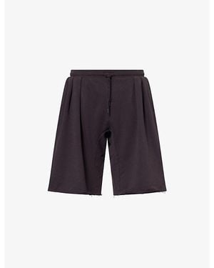 Seventh V3 Raw-Hem Cotton Shorts - Blue