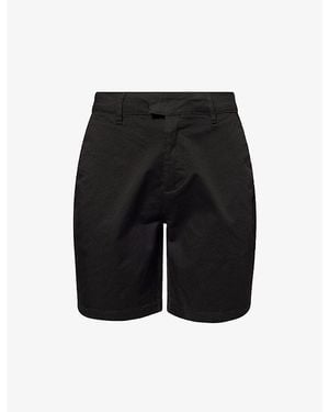 Arne Tailored Chino Cotton-Blend Shorts - Black