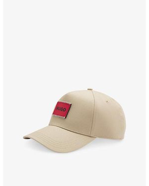 HUGO Branded Cotton-Twill Cap - Natural