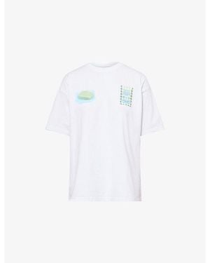 Damson Madder Savon Graphic-Print Cotton T-Shirt - White