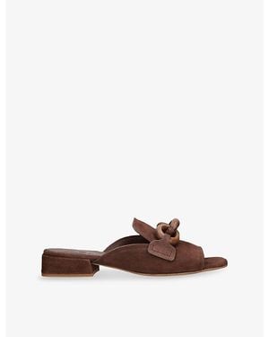 Pedro Garcia Enna Suede Mules - Brown