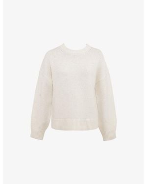 House Of Cb Bear Oversized Wool Jumper - White