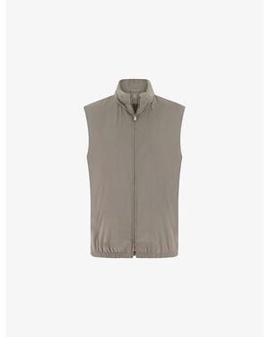 BOGGI Hooded Side-Pocket Stretch-Woven Gilet - Grey