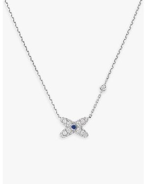Chaumet Jeux De Liens 18Ct- 0.07Ct Brilliant-Cut Sapphire And 0.99Ct Brilliant-Cut Diamond Pendant Necklace - Metallic