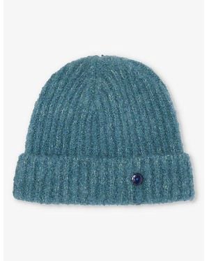 God's True Cashmere Gemstone-Embellished Cashmere Beanie Hat - Blue