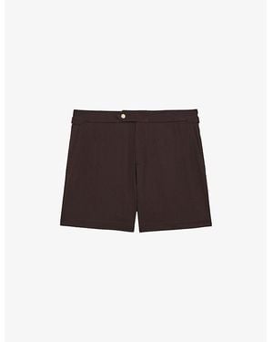 Reiss Sun Straight-Leg Swim Shorts - Brown