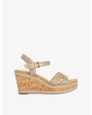 Dune Kipling Woven Wedge Sandals - Natural