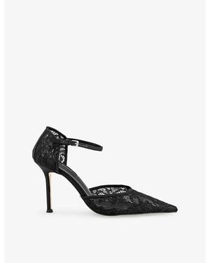 Tony Bianco Nina Lace And Leather Pumps - Black