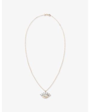 Kismet by Milka Evil Eye Mini Metal And 0.10Ct Diamond Pendant Necklace - White
