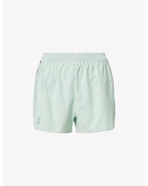 On Shoes Train Brand-Print Woven Shorts - Green