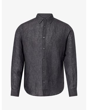 Orlebar Brown Giles Tailored-Fit Linen Shirt - Grey