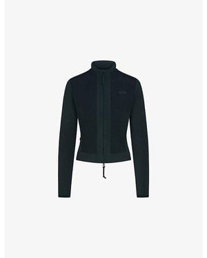 Skims Fleece Lounge Fitted Jacket - Blue