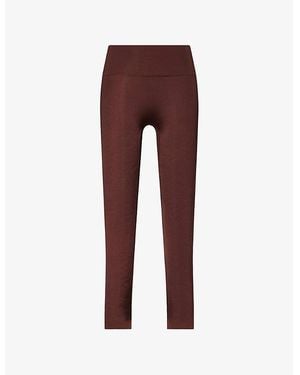 ADANOLA Gloss High-Rise Gym Leggings - Red
