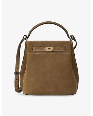 Mulberry Islington Suede Bucket Bag - Natural