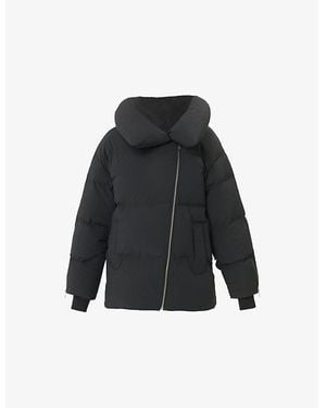 Sweaty Betty Nimbus Cloud Funnel-Neck Shell-Down Puffer Jacket - Black