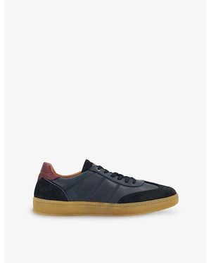 Dune Theos Leather And Suede Trainers - Blue