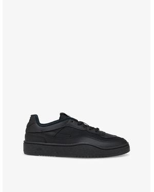 DIESEL Oval Skate Leather And Fabric Low-Top Sneakers - Black