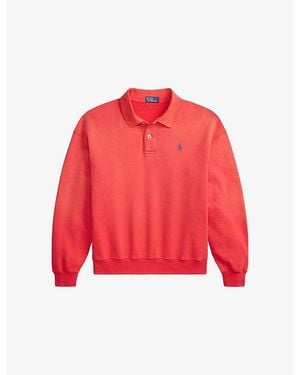 Polo Ralph Lauren Oversized Logo-Embroidered Cotton-Jersey Polo