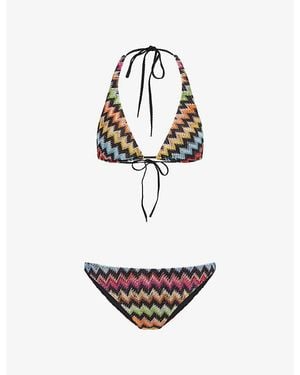 Missoni Zigzag Raschel-Knit Bikini Set - White