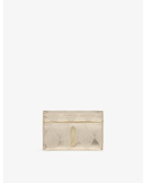 Christian Louboutin Bettina Metallic Leather Card Holder - White