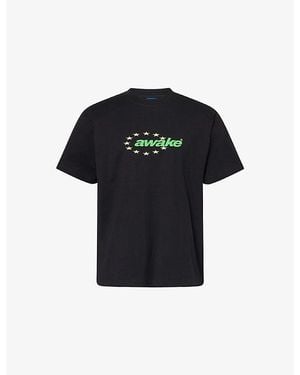 AWAKE NY Stars Logo-Print Cotton T-Shirt - Black