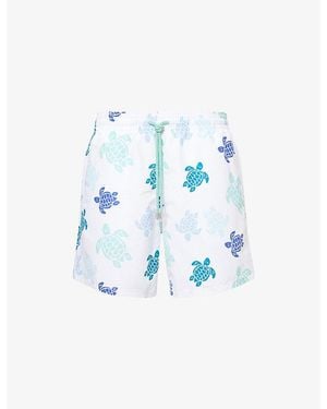 Vilebrequin Moorea Turtle-Print Swim Shorts - Blue