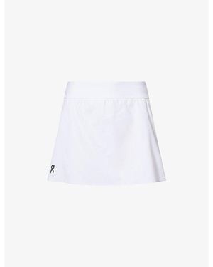 On Shoes Court Slip Stretch-Jersey Mini Skirt - White