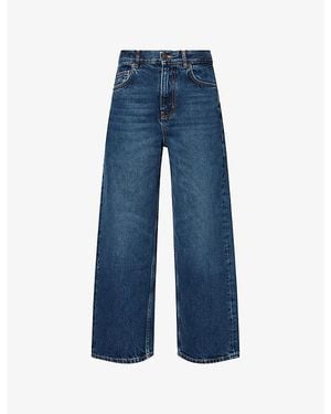 ME+EM Straight-Leg Cropped Relaxed Denim Jeans - Blue