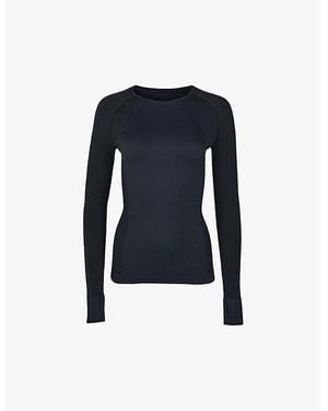 Sweaty Betty Athlete Seamless Workout Stretch-Jersey Top - Blue