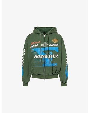 GODMADE 7 Speed Zip Cotton Hoody - Green