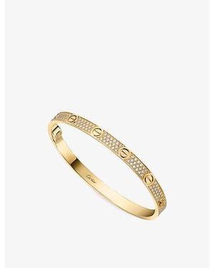 Cartier Love Pavéd Medium 18Ct- And 1.67Ct Diamond Bracelet - Metallic